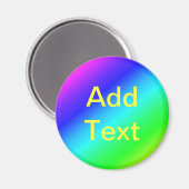 Aimant Couleur Arc-en-ciel Vert bleu violet Mélange diago (Recto/Verso)