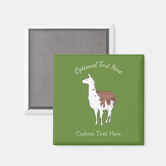 Aimant Couleur Arrière - plan Llama U-Pick (Recto/Verso)