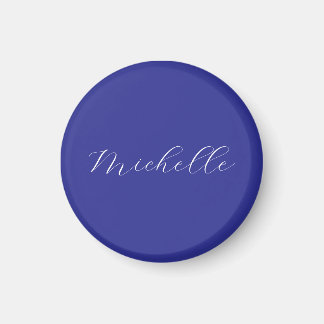 Aimant Couleur Bleu Profond Calligraphie Moderne Simple d
