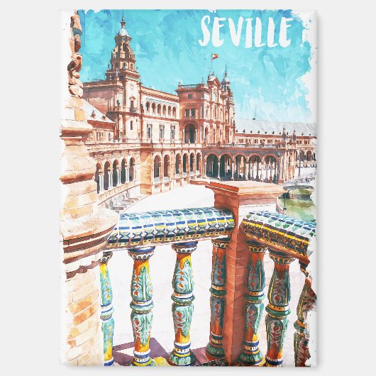 Aimant Couleur couleur Sevilla Espagne Architecture Aquar (Recto)
