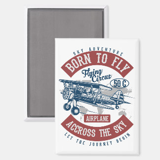 Aimant Couleur de l'avion de l'aviation vintage