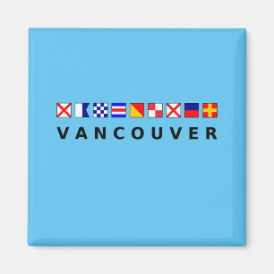 Aimant Couleur des drapeaux nautiques de Vancouver Canada