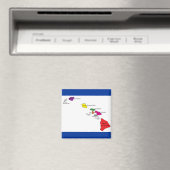 Aimant Couleur des îles Hawaiiennes (In Situ (Lave-vaisselle))