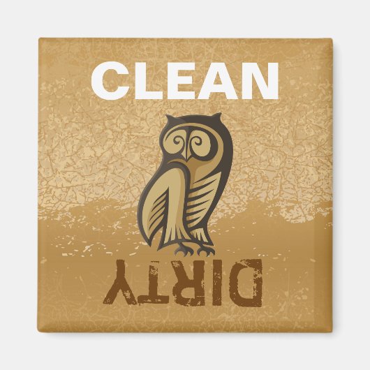 Aimant Couleur du symbole de hibou (Devant)