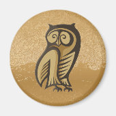 Aimant Couleur du symbole de hibou (Devant)