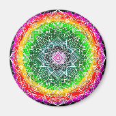 Aimant Couleur éclaté Rainbow Prism Mandala (Devant)
