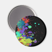 Aimant COULEUR FUNNY SPLASH I + votre backgr. & idées (Recto/Verso)