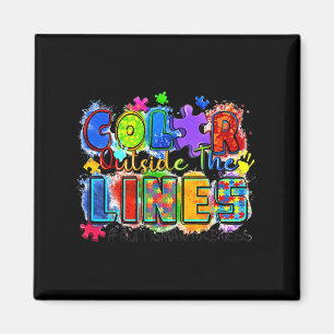 Aimant Couleur Hors Les Lignes Journée Mondiale De La Sen