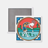 Aimant Couleur Kokopelli (Recto/Verso)