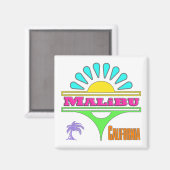 Aimant couleur malibu 1" (Recto/Verso)