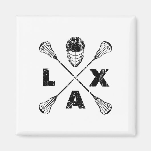 Aimant Couleur noire de l'axe de croix de Lacrosse (Devant)