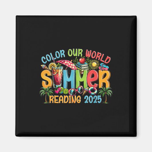 Aimant Couleur Notre Monde Été 2025 Programme de Lecture (Devant)