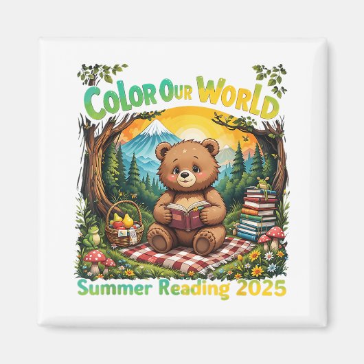 Aimant Couleur Notre Monde Été 2025 Programme de Lecture (Devant)