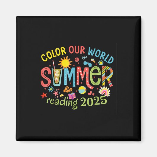 Aimant Couleur Notre Monde Été 2025 Programme de Lecture (Devant)