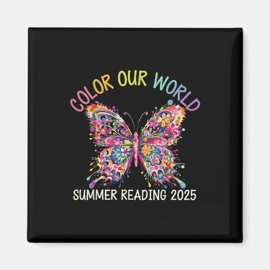 Aimant Couleur Notre Monde Été Lecture Programme 2025 Beu (Devant)