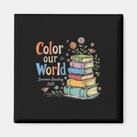 Aimant Couleur Notre Monde Lecture Été 2025 Programme Bib (Devant)