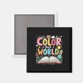 Aimant Couleur Notre Programme Mondial de Lecture du Livr (Recto/Verso)