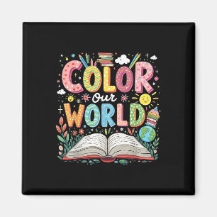 Aimant Couleur Notre Programme Mondial de Lecture du Livr