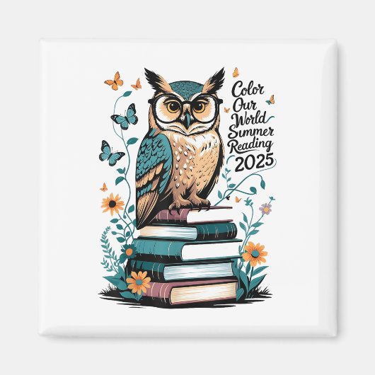 Aimant Couleur Notre Programme Mondial de Lecture Été 202 (Devant)