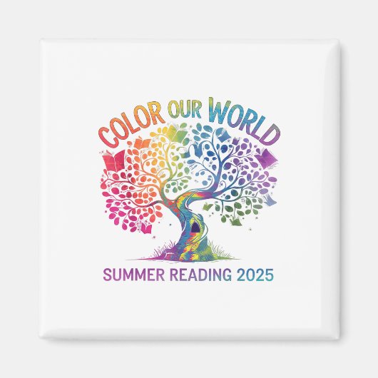 Aimant Couleur Notre Programme Mondial de Lecture Été 202 (Devant)