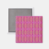 Aimant Couleur Rose Paisley rayé (Recto/Verso)