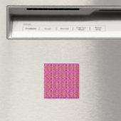 Aimant Couleur Rose Paisley rayé (In Situ (Lave-vaisselle))