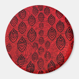 Aimant Couleur rouge pluie / gouttes d'eau formes motif