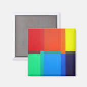 Aimant Couleur tertiaire secondaire primaire. Design abst (Recto/Verso)