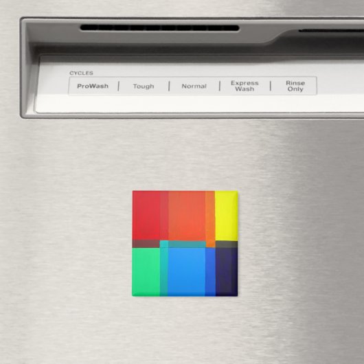 Aimant Couleur tertiaire secondaire primaire. Design abst (In Situ (Lave-vaisselle))