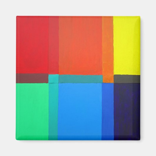 Aimant Couleur tertiaire secondaire primaire. Design abst (Devant)