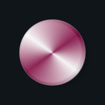 Aimant Couleur violet rose personnalisée Modèle blanc élé<br><div class="desc">Couleur violet rose personnalisé Élégant Modèle blanc classique amant rond.</div>