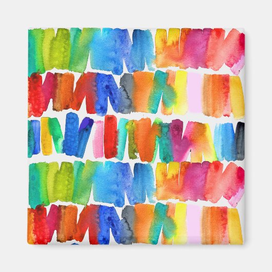 Aimant Couleurs abstraites modernes couleur anti-émeute c (Devant)