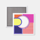 Aimant Couleurs audacieuses et fortes. (Recto/Verso)