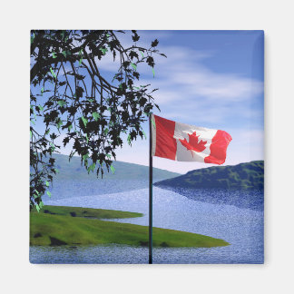 Aimant Couleurs canadiennes