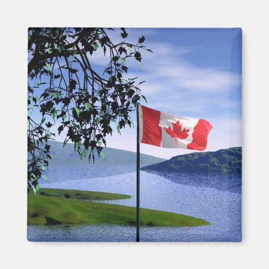 Aimant Couleurs canadiennes (Devant)