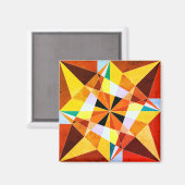 Aimant Couleurs chaudes Cool formes géométriques angulair (Recto/Verso)