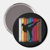 Aimant Couleurs de ceinture karaté Silhouette (Recto/Verso)