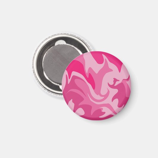 Aimant Couleurs de couleur rose spirale (Recto/Verso)