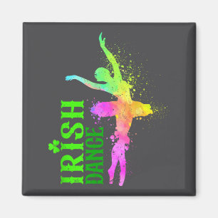 Aimant Couleurs de danse irlandaise Bonne fête de la Sain