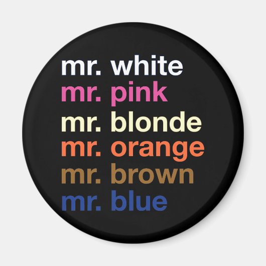 Aimant Couleurs de gangster (Devant)