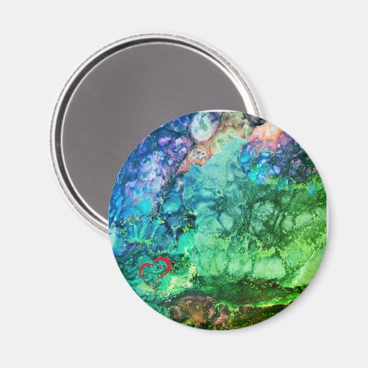 Aimant Couleurs de la feuille de verdure de nuit (Recto/Verso)