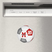 Aimant couleurs de l'équipe de football gris rouge (In Situ (Lave-vaisselle))