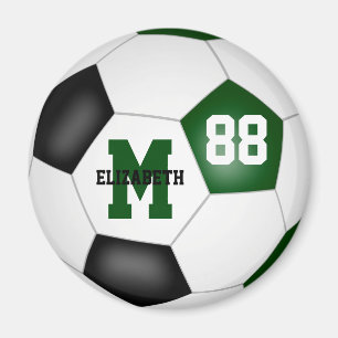 Aimant couleurs de l'équipe de football noir vert