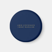Aimant Couleurs d'or bleu Professional Classic Plain (Devant)