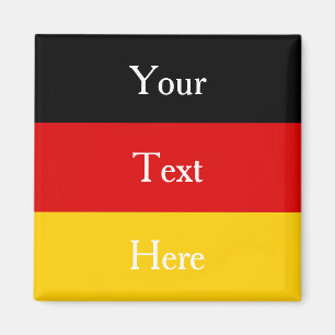 Aimant Couleurs du drapeau allemand Noir Rouge Or personn