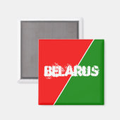 Aimant Couleurs du drapeau national biélorusse (Recto/Verso)