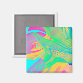 Aimant COULEURS FLUO - Art Fractal - (Recto/Verso)