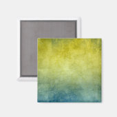 Aimant Couleurs Grunge - Jaune & Bleu (Recto/Verso)