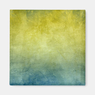 Aimant Couleurs Grunge - Jaune & Bleu