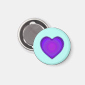 Aimant Couleurs pastel & coeurs violets battre (Recto/Verso)